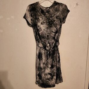 Heart & Hips Tie Dye Cut-Out Tie Front Dress Size M NWOT